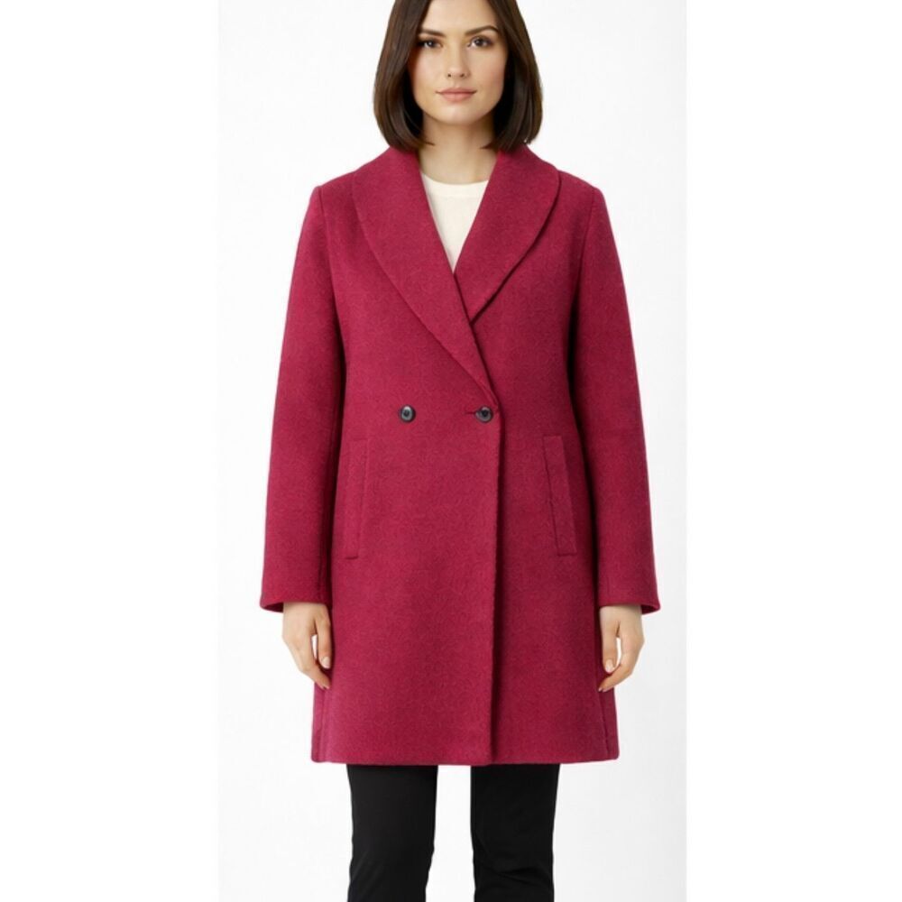 Avec les Filles pink oversized shawl neck peacoat size M - Picture 8 of 8
